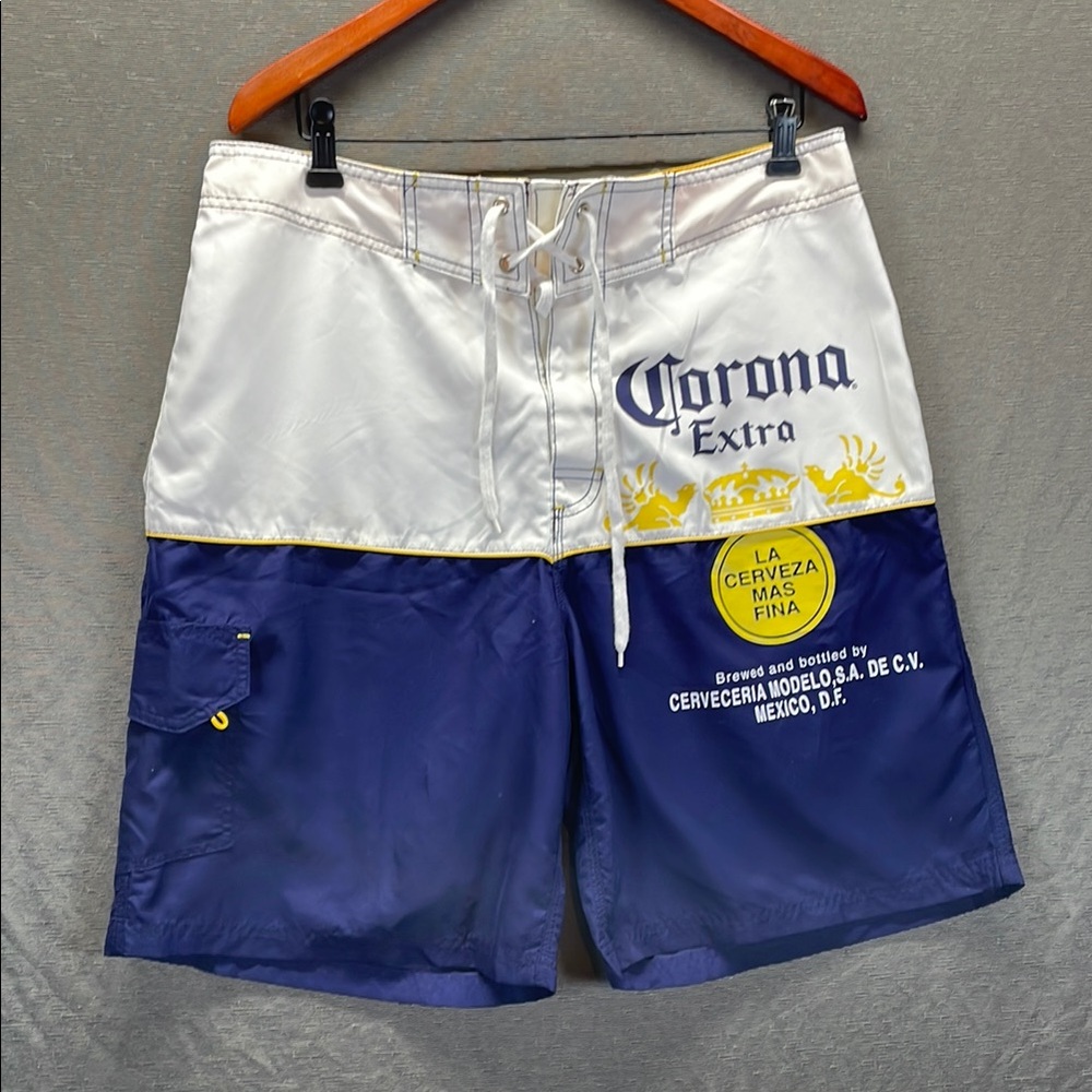 Corona Blue and White Cargo Shorts